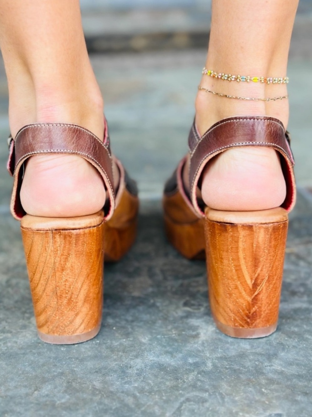 Bed Stu Jetsetter Cold Brew Rustic Platform Heels Sz 8.5 NWT - Picture 15 of 16